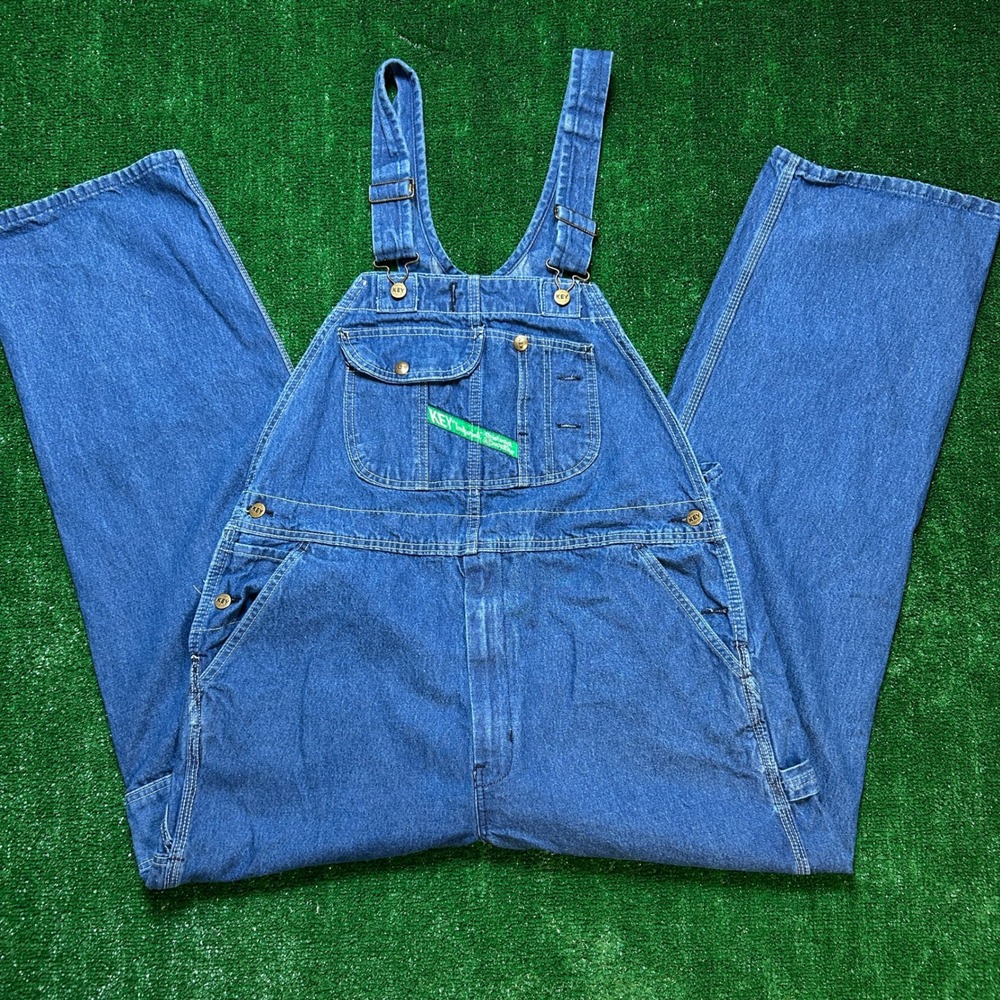 Vintage 90s Key Imperial Denim Overalls Mens 40x30 Baggy Workwear Skater Loose